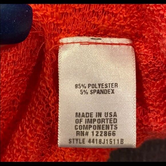 Status by Chenault Orange Cascade Drape Cardigan M - Picture 6 of 7